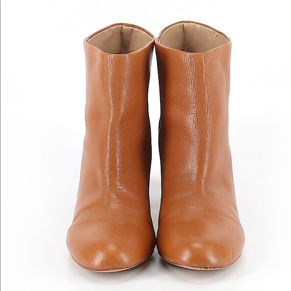 Banana Republic Cognac Leather Ankle Boots